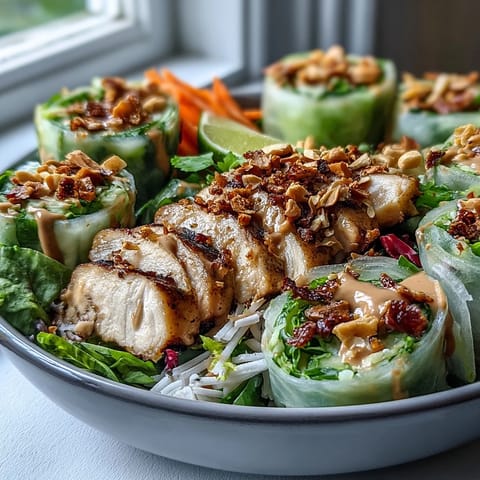 Shredded cabbage and herbs top jasmine rice, alongside grilled chicken and a lime wedge for squeezing.
