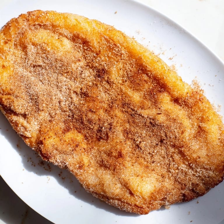 Freshly fried Elephant Ears, dusted with cinnamon sugar, offering a delightful fairground dessert.