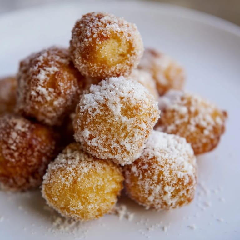 These irresistible doughnut holes are fried to perfection and waiting to be coated in cinnamon sugar.