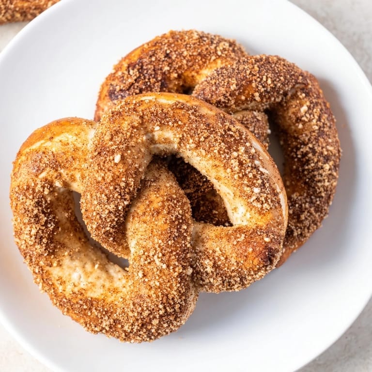 A delicious close-up of soft cinnamon sugar pretzels, perfect for sharing and enjoying fresh from the oven.