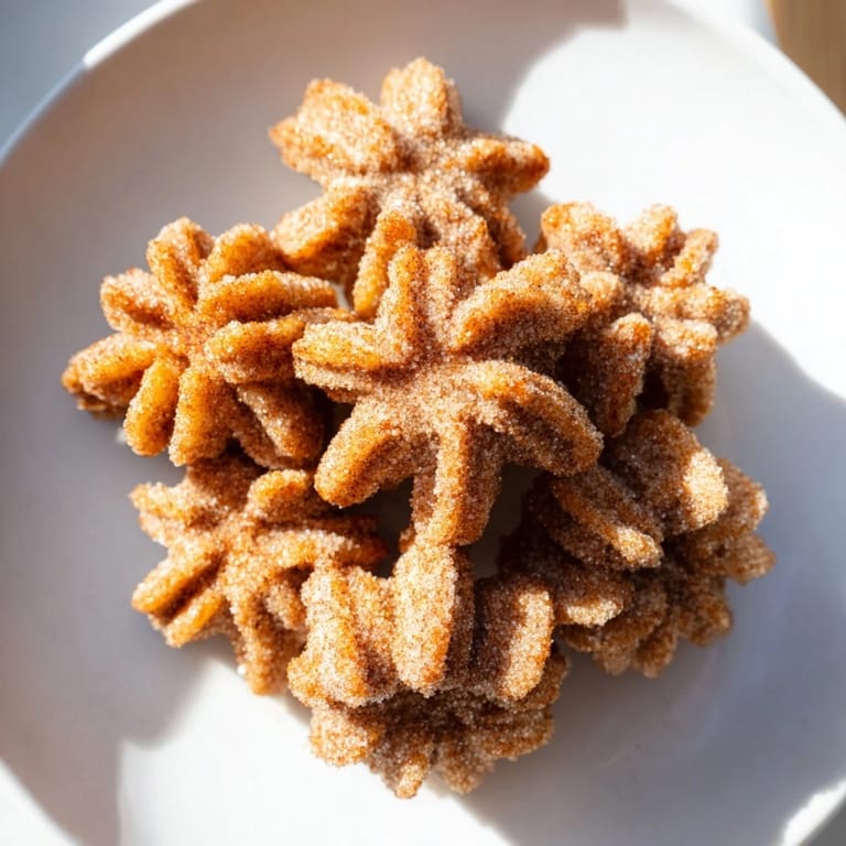 Freshly fried Churro Bites, offering a warm aroma, perfectly tossed in sweet, spicy cinnamon sugar.