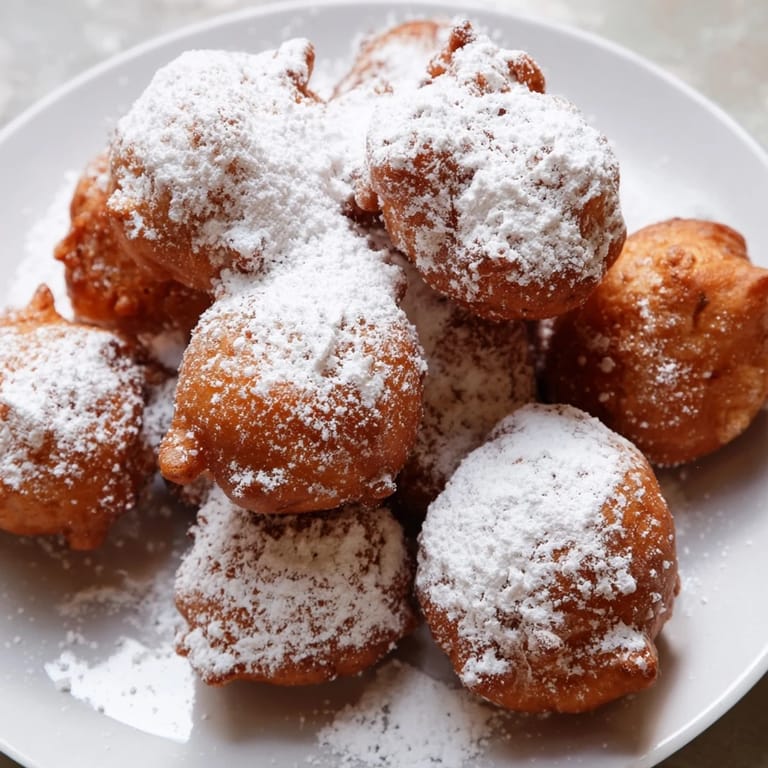 Homemade zeppole, perfectly fried and light, offering a delightful contrast of textures and flavors.