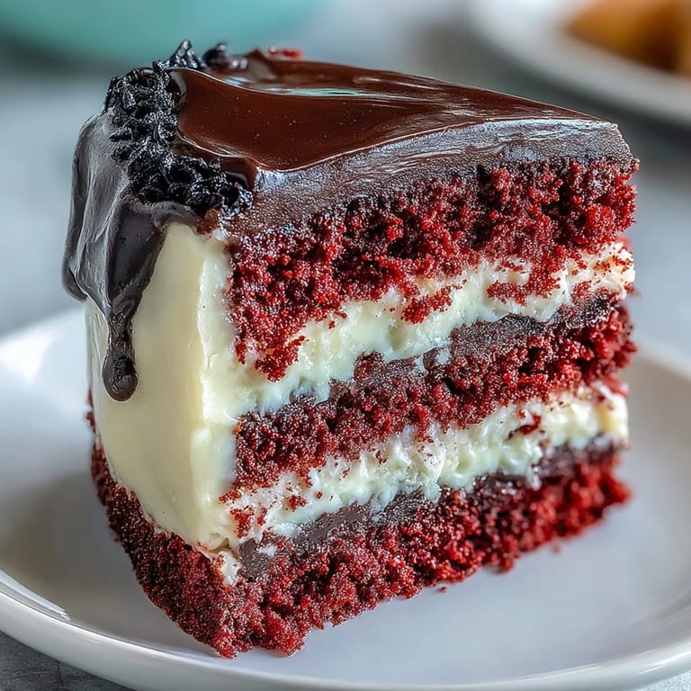 A slice of Betty Boop Cake reveals tender red crumb and tangy buttercream, perfect for a birthday or celebration.