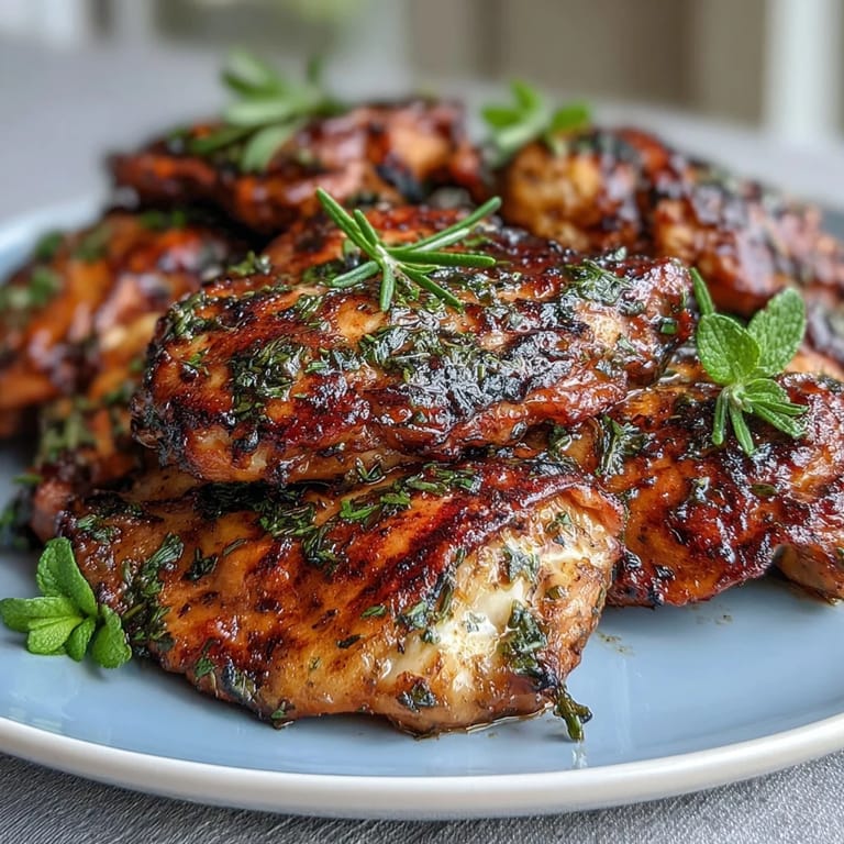 Juicy herb-marinated chicken paired with tender roasted baby potatoes, all drizzled with a bright lemon-garlic sauce.
