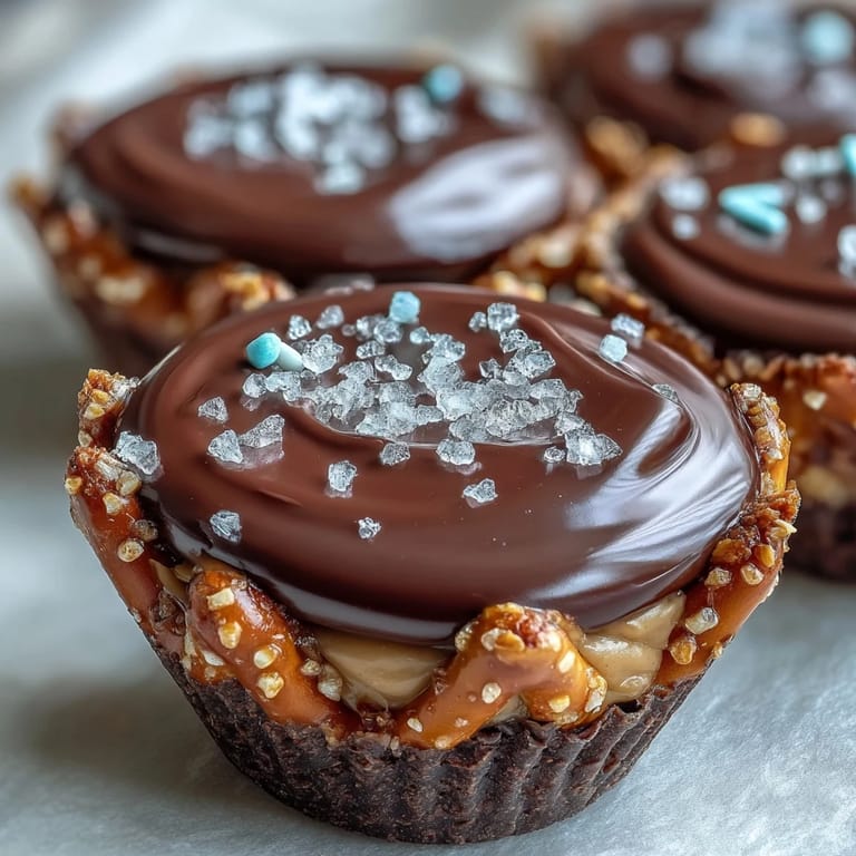 Salty pretzel base meets smooth peanut butter filling, all enrobed in silky chocolate—perfect for festive holiday dessert tables.