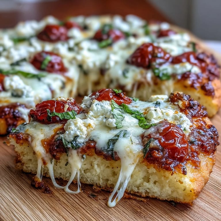 Tender cottage cheese flatbread pizza base loaded with savory toppings, perfect for a healthy family dinner.