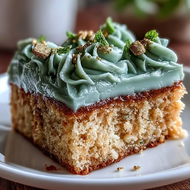 Deliciously moist graduation sheet cake, boasting rich sage green and gold frosting.