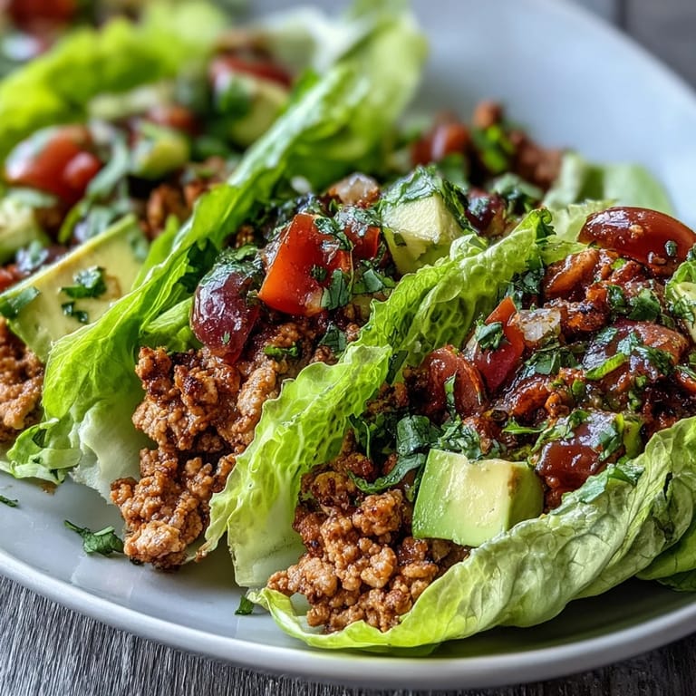 Colorful photo of Turkey Taco Lettuce Wraps ready for a healthy meal.